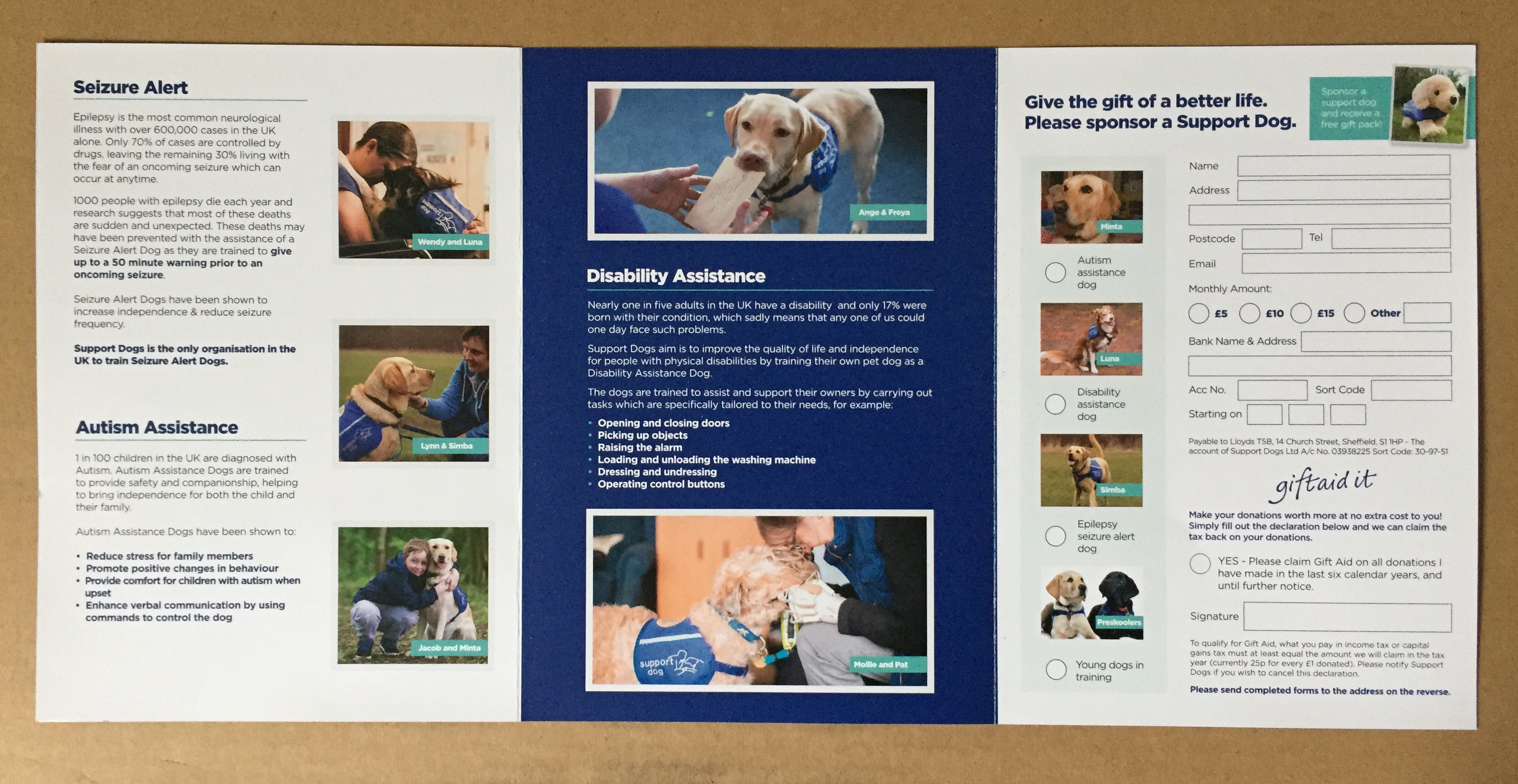 Support Dogs leaflet